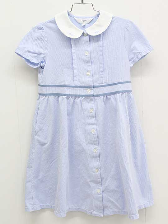 Rakuten - レガート 半袖ワンピース 130cm キッズ 女児 水色 お受験 お稽古【中古】■