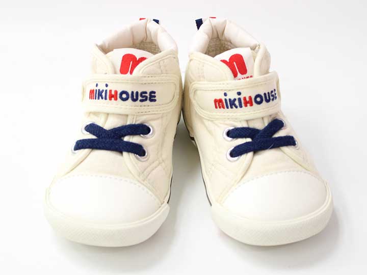 MIKI HOUSE - ミキハウス セカンズベビーシューズ キッズ 14.5cm 男児 女児 クリーム【中古】■
