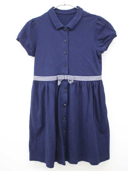Rakuten - クミキョ 半袖ワンピース 140cm キッズ 女児 濃紺 お受験 お稽古【中古】■