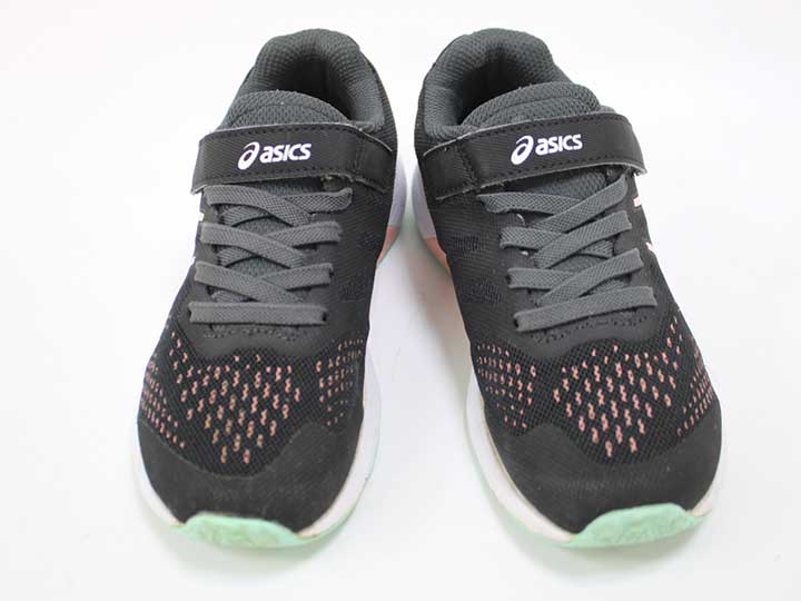 Rakuten - アシックス スニーカー キッズ 19cm 女児 黒【中古】■