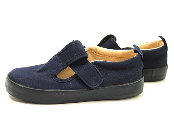 【新規SALE!】ポプキンズ シューズ 18cm キッズ 女児 濃紺【中古】■