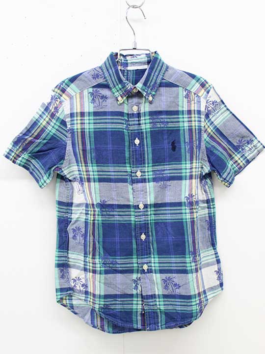 Short Sleeves - ラルフローレン 半袖シャツ 130cm位 キッズ 男児 青【中古】■