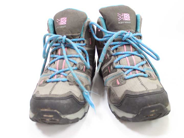 Mountaineering, Trekking - カリマー トレッキングシューズ 21-22cm位 キッズ 男児 女児 グレー 【中古】■