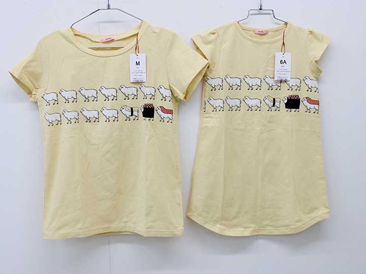 乐天商城 - オジコ 半袖ワンピース/半袖カットソー親子コーデset 6A/M キッズ 女児 黄色【新品 未使用品】【ネット限定】■