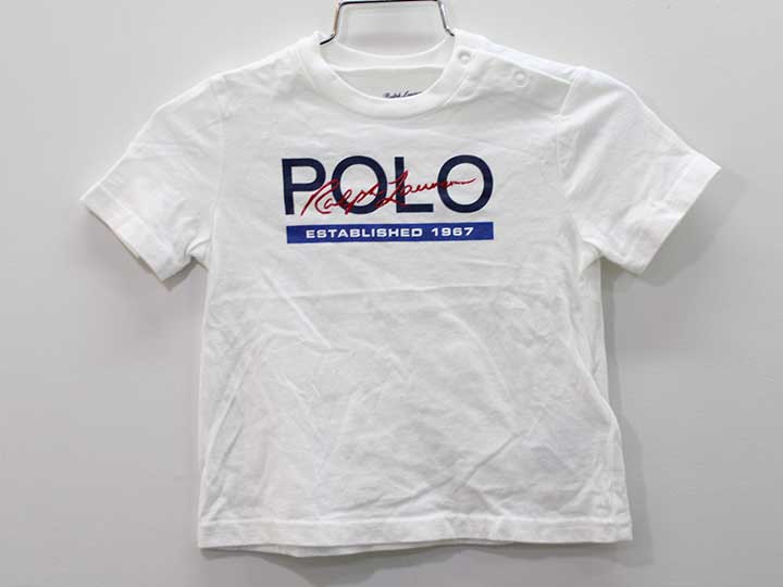 ラルフローレン 半袖Tシャツ 80cm キッズ 男児 白【中古】■