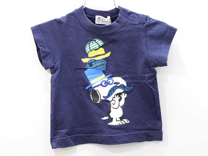 ファミリア 半袖Tシャツ 80cm キッズ 男児 女児 紺【中古】■