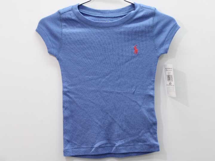 ラルフローレン 半袖Tシャツ 90cm（2） キッズ 女児 水色【新品 未使用品】■