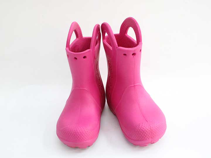クロックス レインブーツ 15cm（C7） キッズ 女児 ピンク【中古】【新入荷 】■