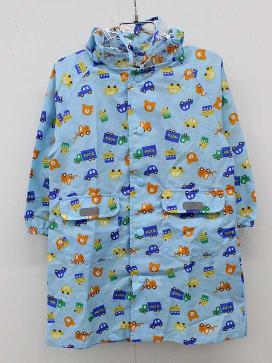雨具 - ホットビスケッツ レインコート 90cm-100cm（S） キッズ 男児 水色【中古】■