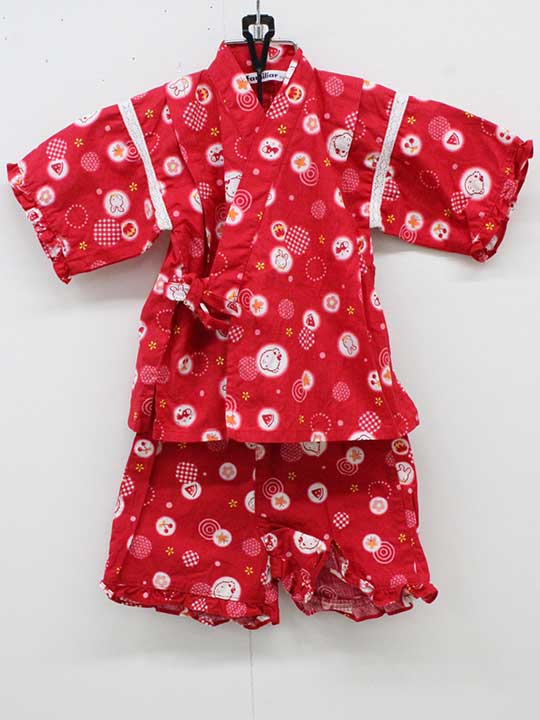 Other - ファミリア 甚平 80cm キッズ 女児 赤 【中古】【新入荷!】■