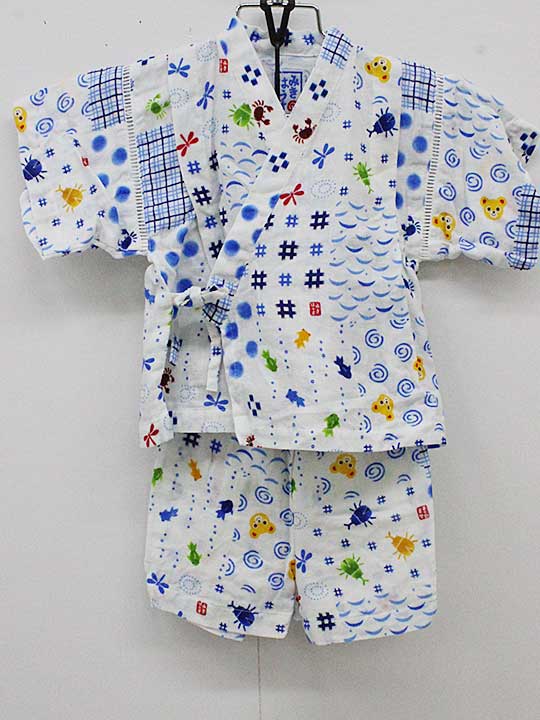 ミキハウス 甚平 80cm キッズ 男児 白 【中古】【新入荷!】■