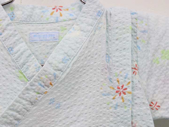 ミキハウス 甚平オール 60-70cm（S） キッズ 男児 女児 水色 【中古】■