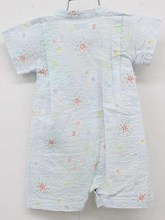 ミキハウス 甚平オール 60-70cm（S） キッズ 男児 女児 水色 【中古】■