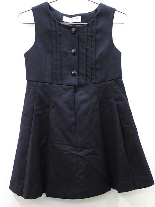 ショパン ジャンパースカート 100cm キッズ 女児 濃紺 お受験【中古】【新入荷!】■
