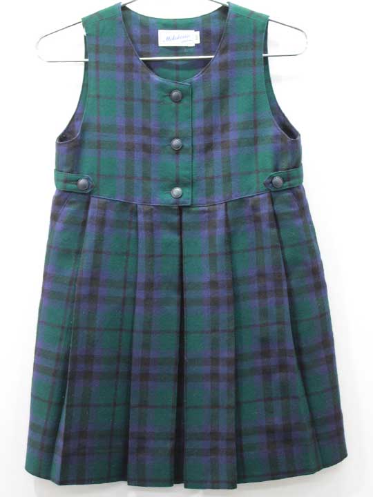 ミキハウス ジャンパースカート 100cm キッズ 女児 緑 お受験【中古】【新入荷!】■