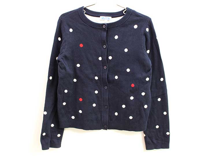 【SALE!】ジャカディ カーディガン 128cm（8A）キッズ 女児 紺【中古】■
