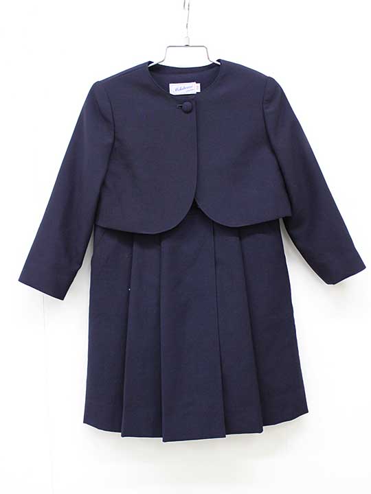 【値下げ!】ミキハウス アンサンブル 110cm キッズ 女児 濃紺 【中古】■