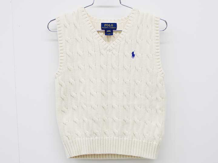 ラルフローレン ベスト 110cm キッズ 男児 白【中古】■
