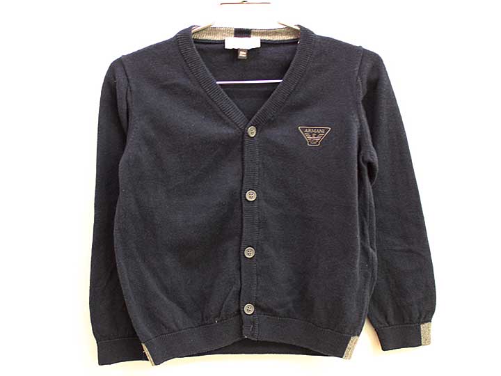 Cardigans - 【値下げ!】エンポリオアルマーニ カーディガン 98cm（36M）キッズ 男児 紺【中古】■