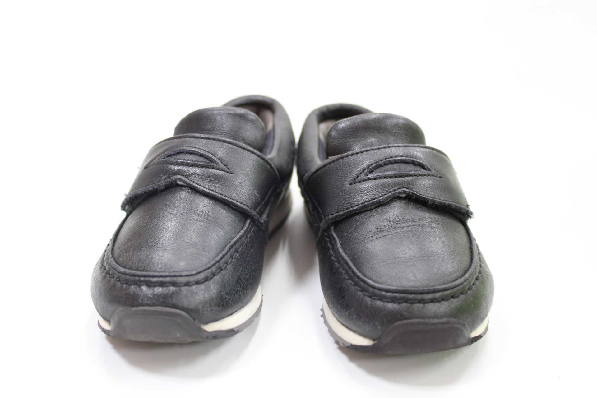 【値下げ!】ファミリアXアシックス フォーマルシューズ キッズ 16cm 男児 黒【中古】■