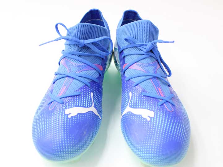 プーマ サッカースパイク 24.5cm キッズ 男児 青【中古】■