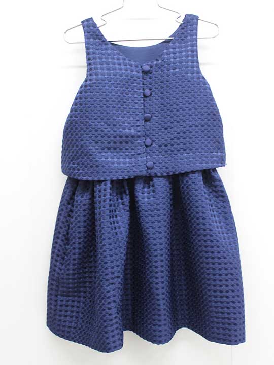 【値下げ!】ラルフローレン ドレスワンピース 130cm キッズ 女児 濃紺【中古】■
