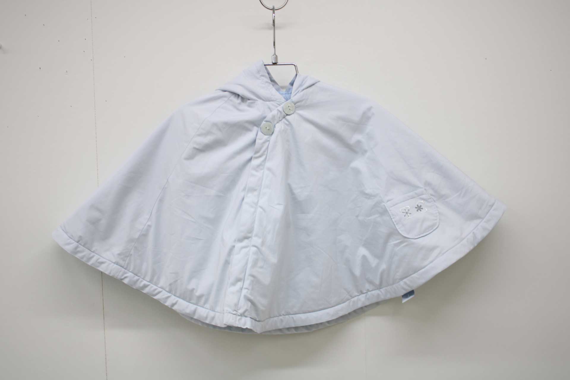 タルティーヌエショコラ ケープマント 80cm位 キッズ 女児 水色【中古】■