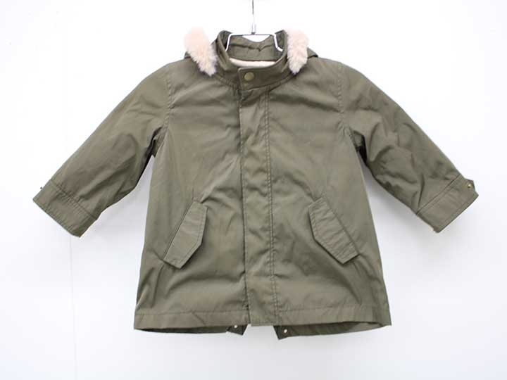 【新規SALE!】コムサフォセット ライナー付きブルゾン 80cm キッズ 男児 カーキ ベージュ【中古】■