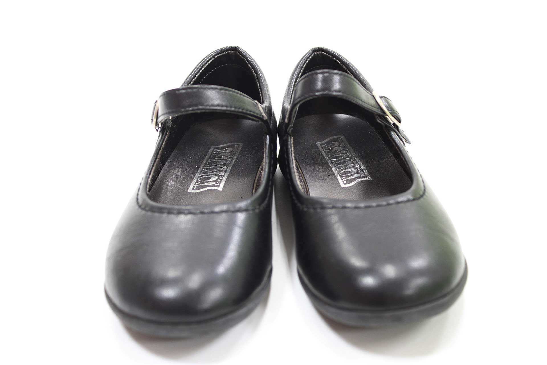 トータス ストラップシューズ キッズ 17cm（2E） 女児 黒【中古】■