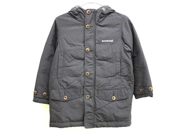 モンベル ダウンハスキーコート 130cm キッズ 男児 濃紺【中古】■