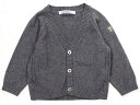 ☆ファミリア/familiar☆70cm カーディガン グレー カシミヤ混 【中古】子供服 キッズ kids ベビー服 baby 男の子 秋冬 420132