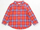 ☆バーバリー/BURBERRY☆86cm 長袖シャツ オレンジ 【中古】子供服 キッズ kids ベビー服 baby 男の子 春秋冬 420132 tops