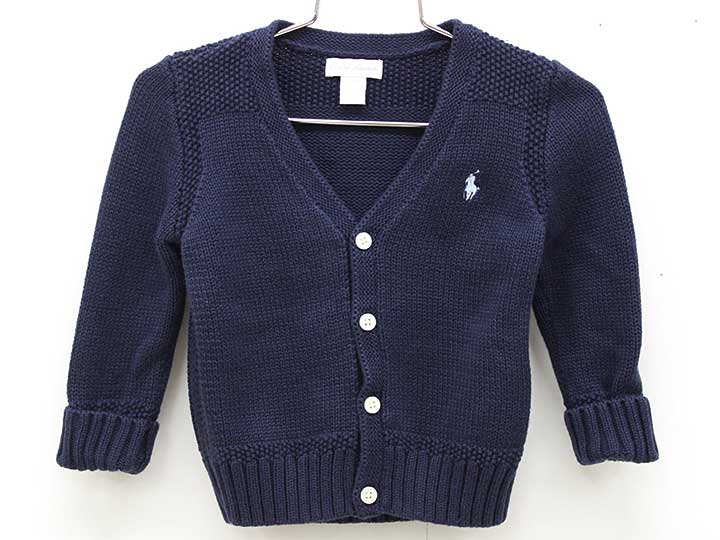 ラルフローレン カーディガン 85cm キッズ 男児 紺【中古】【新入荷!】《