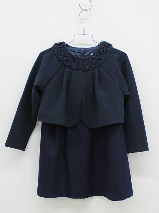 【SALE!】ナチュラルビューティーベーシック アンサンブル 110cm キッズ 女児 紺 入学 【中古】《