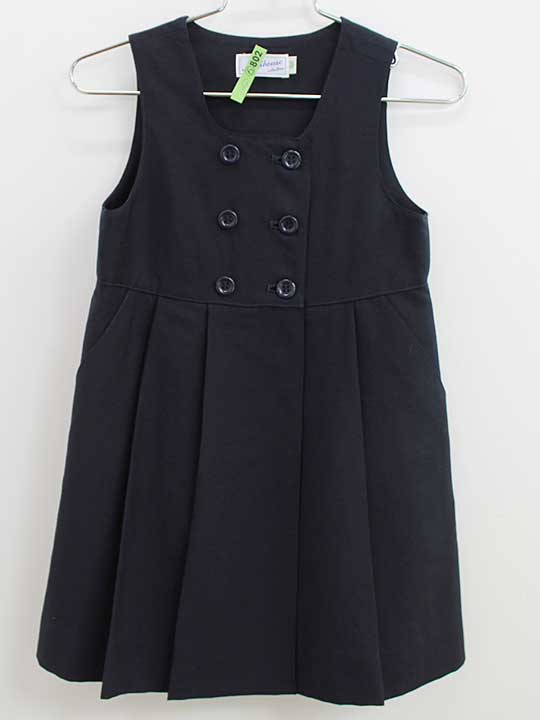 ミキハウス ジャンパースカート 100cm キッズ 女児 紺 お受験【中古】《