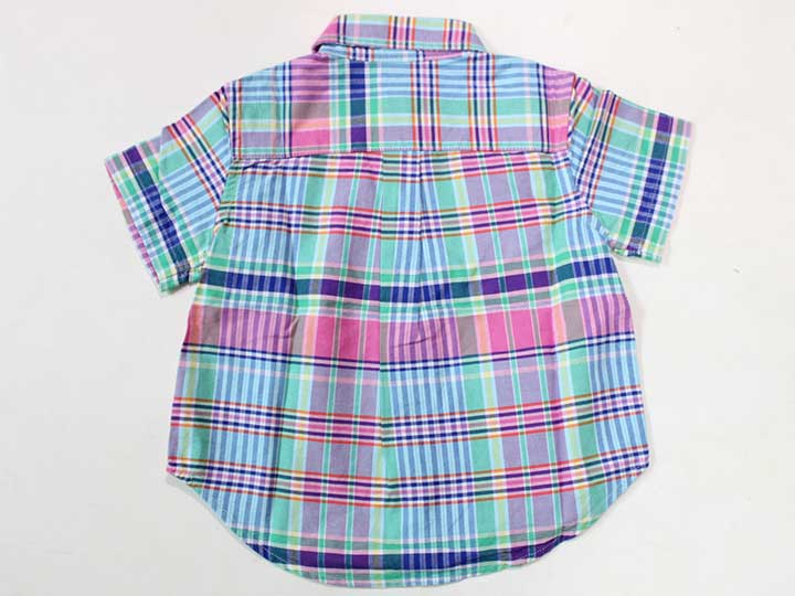 ☆ラルフローレン/Ralph Lauren☆80cm 半袖シャツ 水色×ピンク 【中古】子供服 キッズ kids ベビー服 baby 男の子 夏 615032 tops 2