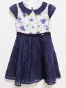 【夏SALE!】アナスイミニ 半袖ワンピース 120cm キッズ 女児 白×紺【中古】‡