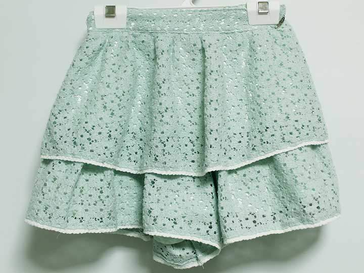 メゾピアノ キュロットスカート 120cm キッズ 女児 グリーン系【中古】‡