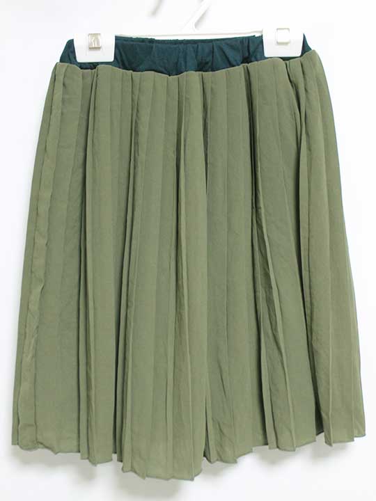 ズッパディズッカ インナーパンツ有スカート 140cm キッズ 女児 カーキ系【中古】‡