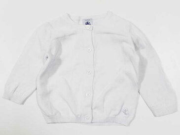 【値下げ!】‡プチバトー/PETIT BATEAU‡74cm カーディガン 白【中古 USED】子供服 キッズ kids ベビー服 baby 女の子 春秋 131002