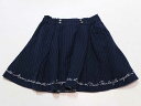 【値下げ!】‡ポンポネット/pom ponette‡130cm スカート 紺【中古】子供服 キッズ kids 女の子 春夏 812022 bottoms