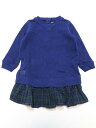 ‡ラルフローレン/Ralph Lauren‡80cm 長袖ワンピース ブルー×グリーン チェック【中古】子供服 キッズ kids ベビー服 baby 女の子 春夏 522022