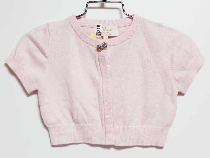 ‡ケイトスペードニューヨーク/kate spade new york kids‡90cm 半袖カーディガン ピンク【中古】子供服 キッズ kids ベビー服 baby 女の..