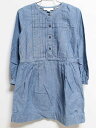 ‡バーバリー/BURBERRY‡128cm 長袖ワンピース ブルー【中古】子供服 キッズ kids 女の子 春秋 131032 onepi