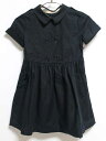 【値下げ!】‡バーバリー/BURBERRY‡128cm 半袖ワンピース 紺【中古】子供服 キッズ kids 女の子 春夏 131032 onepi