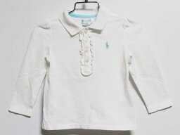 【値下げ!】‡ラルフローレン/Ralph Lauren‡90cm 長袖ポロシャツ 白【中古】子供服 キッズ kids ベビー服 baby 女の子 春秋冬 713032 tops