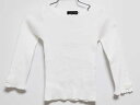 ‡ベベ/BeBe‡90cm リブニット 白【中古】子供服 キッズ kids ベビー服 baby 女の子 春秋 310132 tops