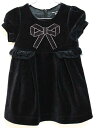 ‡ベベ/BeBe‡90cm 半袖ワンピース 黒【中古】子供服 キッズ kids ベビー服 baby 女の子 秋冬 710132