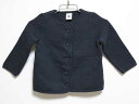 ‡プチバトー/PETIT BATEAU‡81cm カーディガン 紺【中古】子供服 キッズ kids ベビー服 baby 女の子 春秋 tops 022042