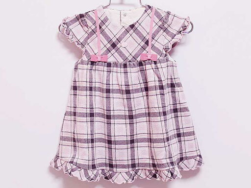 【夏SALE!】‡ベベ/bebe‡80cm-90cm 半袖ワンピース ピンク×グレー【中古】子供服 キッズ kids ベビー服 baby 女の子 春秋 onepi 322042 【夏SALE!】‡ベベ/bebe‡80cm-90cm 半袖ワンピース ピンク×グレー【中古】子供服 キッズ kids ベビー服 baby 女の子 春秋 onepi 322042